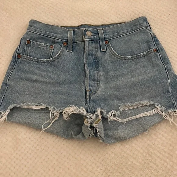 Levi’s 501 High Rise Denim Shorts Size Women’s 26 - Picture 5 of 5